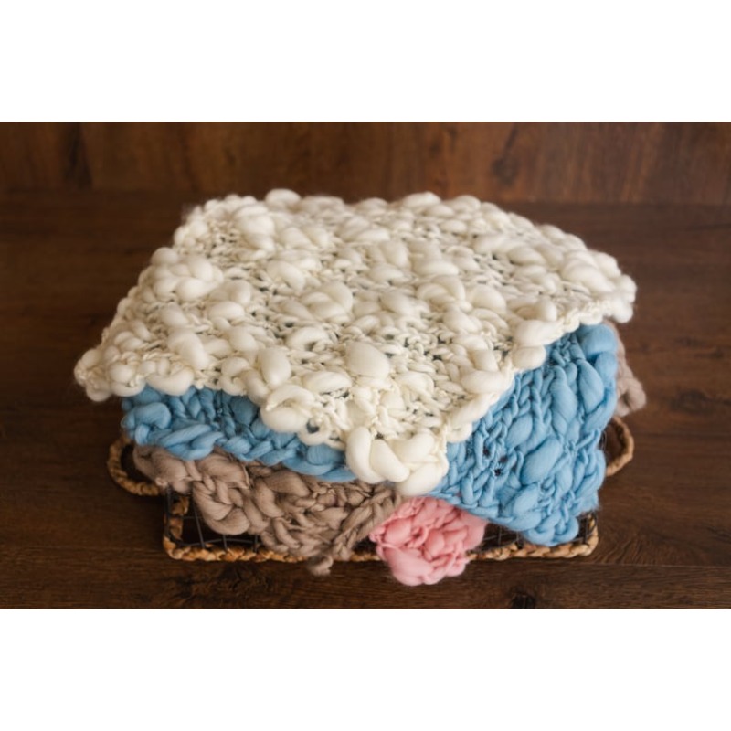 Baby Nursery Artwork - Массивное вязаное детское одеяло Merino -