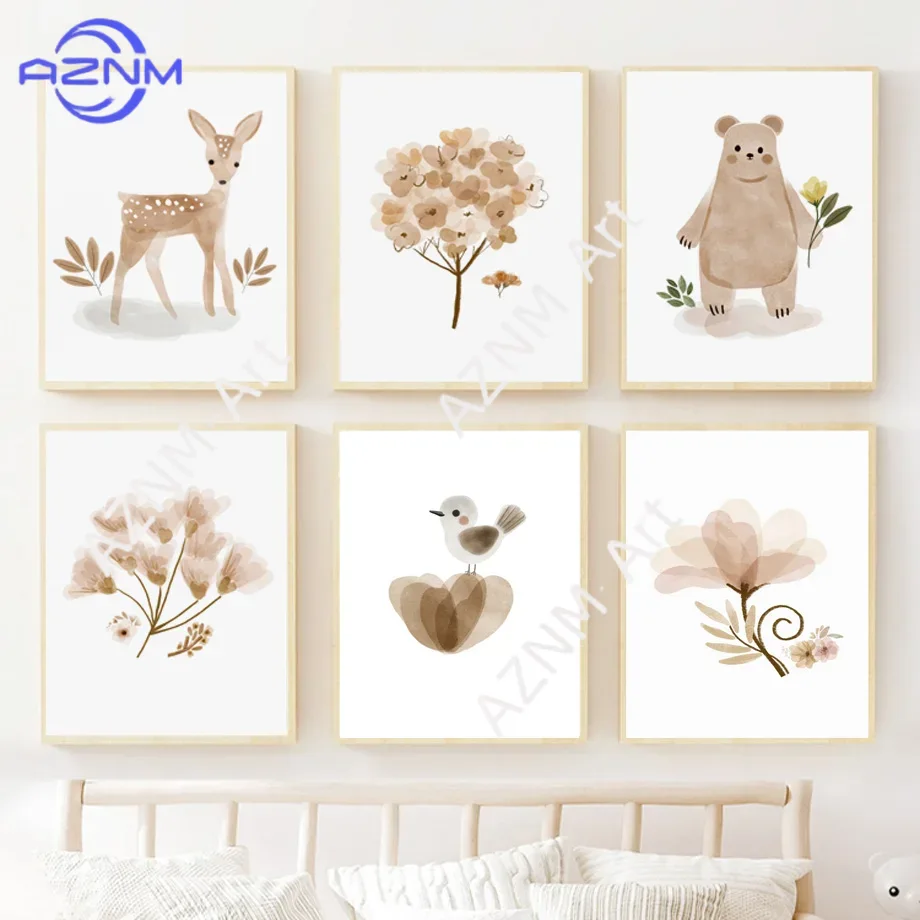 Baby Nursery Neutral - Настенный декор в стиле бохо для