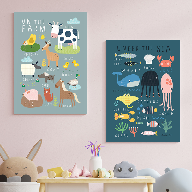 Baby Nursery Under The Sea - Постер с принтом «Подводный мир» и