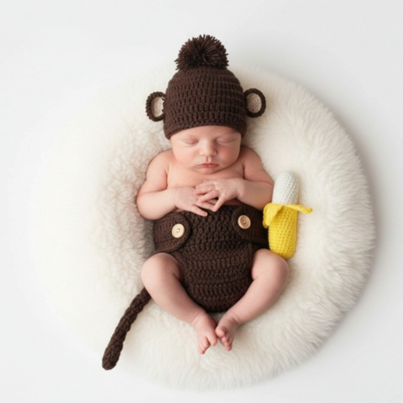 Baby Nursery Set - Реквизит для детской фотографии, костюм обезьяны