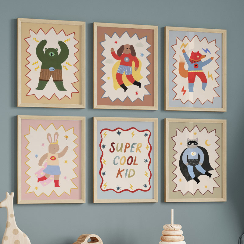 Baby Nursery Artwork - Забавные мультяшные постеры и картины на