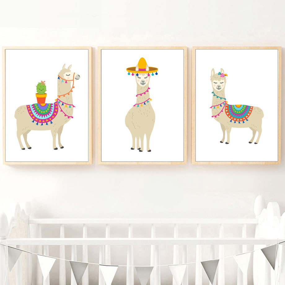 Мультфильм Лама Кактус Детская – обзор и цена Baby Nursery Mirror