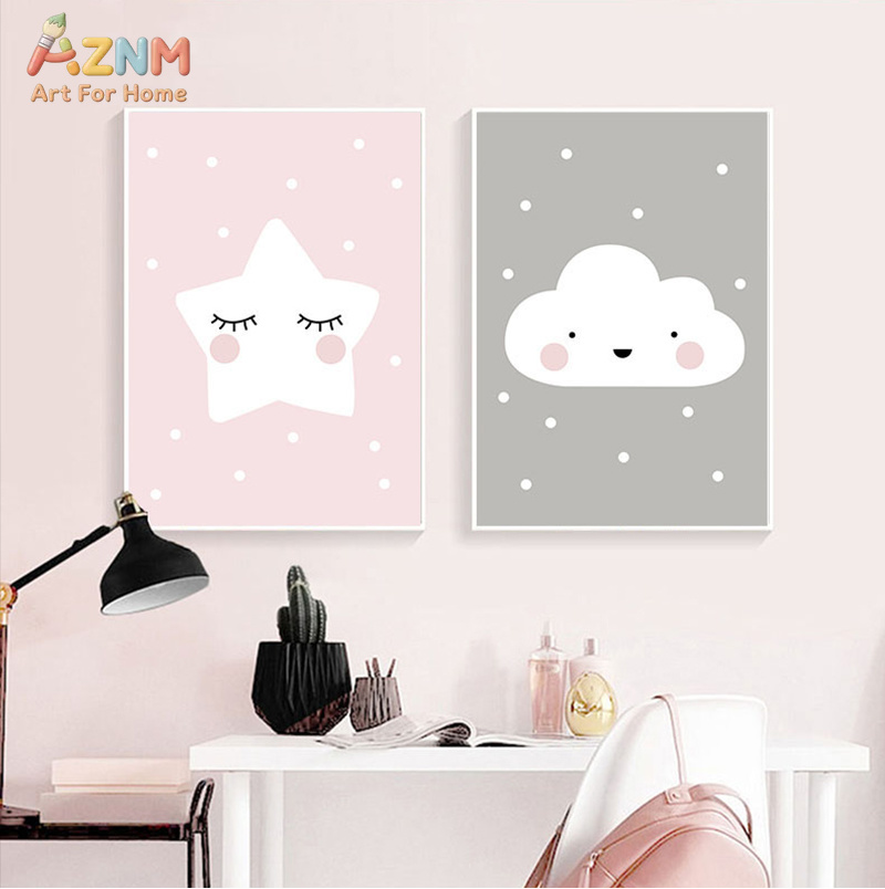 AZNM Милый мультяшный постер с – обзор и цена Baby Nursery Neutral