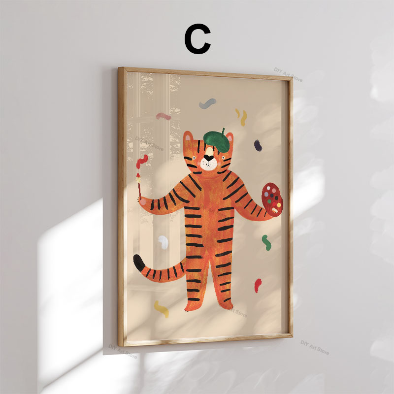 Забавные мультяшные животные:  – обзор и цена Baby Nursery Animal Prints