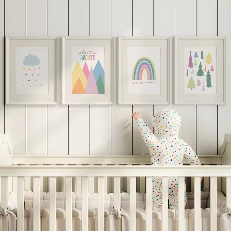 Бохо ABC Радуга солнце облака  – обзор и цена Baby Nursery Mirror