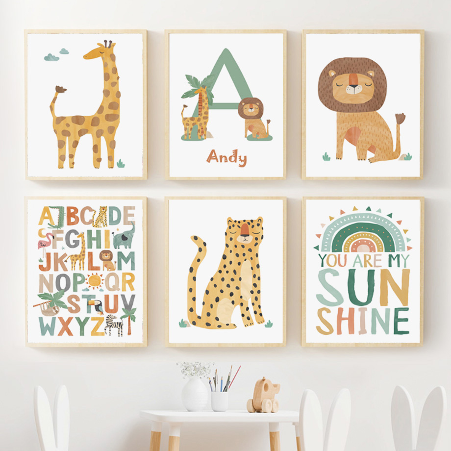 Джунгли, жираф, лев, леопард,  – обзор и цена Baby Nursery Decorations
