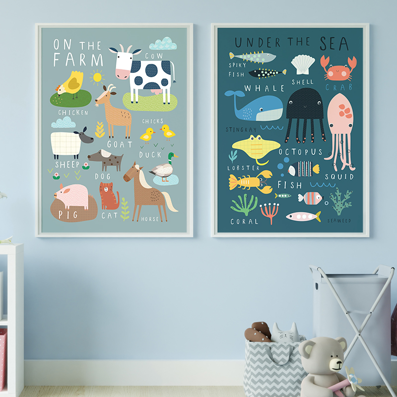 Постер с принтом «Подводный ми – обзор и цена Baby Nursery Under The Sea