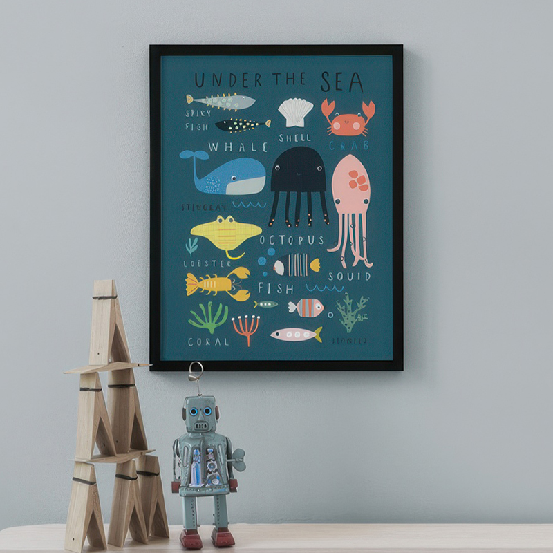 Постер с принтом «Подводный ми – обзор и цена Baby Nursery Under The Sea