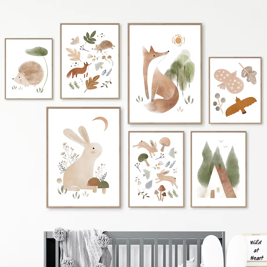 Бохо Кролик Лиса Ежик Птица Ли – обзор и цена Baby Nursery Mirror