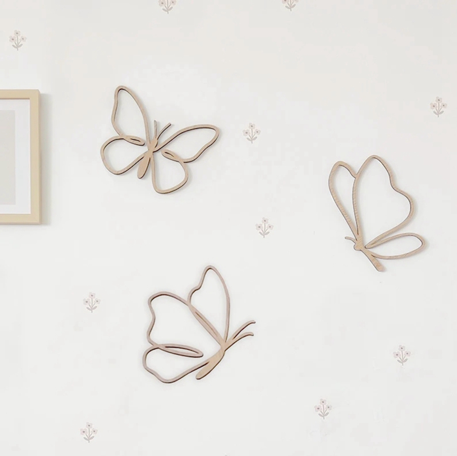 Деревянная табличка с бабочкам – обзор и цена Baby Nursery Artwork